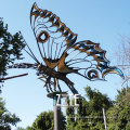 Outdoor decoration large metal sculpture stainless steel butterfly statue